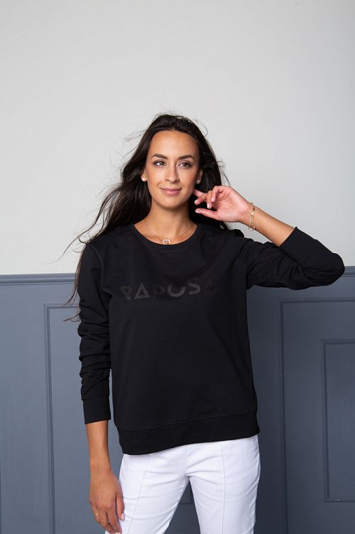 114-1BLK Свитшот трикотажный